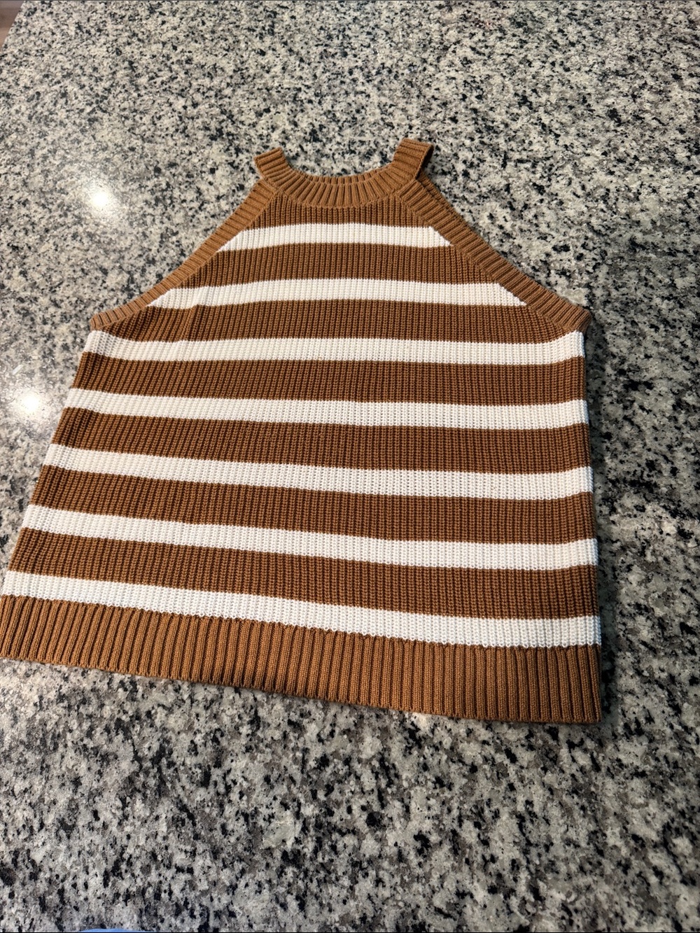Old Navy Striped Knit High Neck Tank